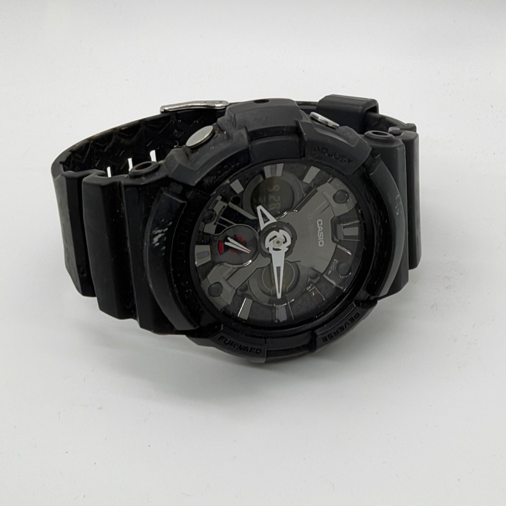 Casio G-Shock GA-201 Mens Watch 52mm Black Analog Digital Resin - New Battery